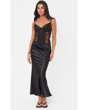 I Saw It First Lace Corset Top - Blue