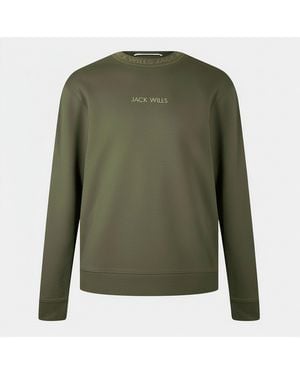 Jack Wills Jacquard Crew Sweatshirt - Green