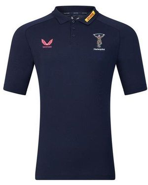 Castore Harlequins Fan Edition Cotton-Blend Short-Sleeve Polo Shirt - Blue