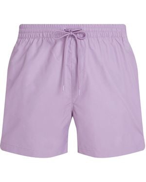 Calvin Klein Medium Tape Swim Shorts - Purple
