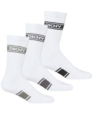 DKNY 3 Pack Sport Socks Lacon - White