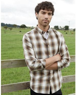 Threadbare Cheque Long-Sleeve Patterned Shirt - Green