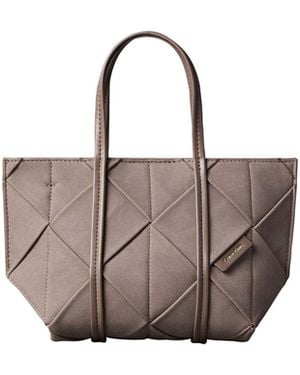 Calvin Klein Ck L Woven Mini Tote Ld64 - Grey