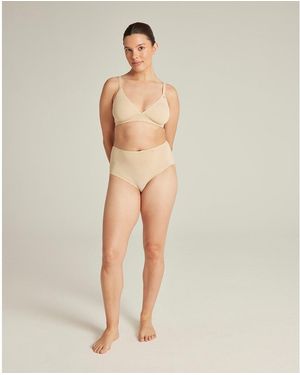 Nudea The High Waist Brief Second Skin Stretch - Natural