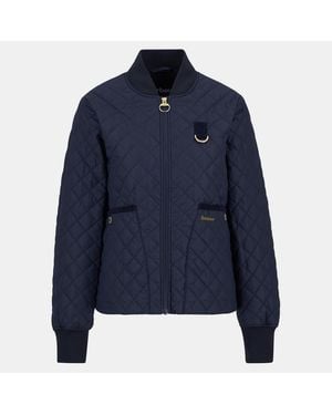 Barbour Reyna Diamond Quilted Fitted Jacket - Blue