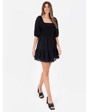 Lovedrobe Square Neck Mini Dress - Black