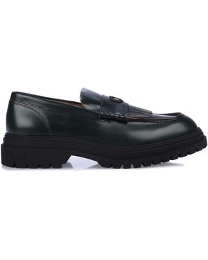 Fred Perry Leather Loafers Size 5 - Black