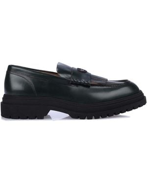 Fred Perry Leather Loafers Size 5 - Black