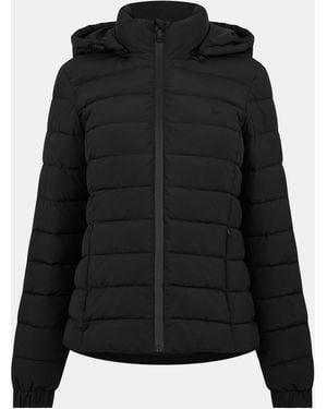 Jack Wills Luna Hooded Puffer Jacket - Black