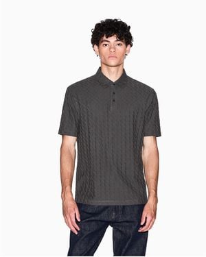 ARMANI EXCHANGE Short-Sleeve Polo Shirt - Black