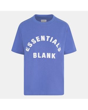 Blank Essentials Blank Arched Print Puff T-Shirt Ladies - Blue