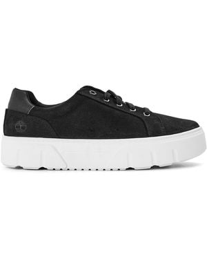 Timberland Laurel Court Lace Up Low-Top Trainers - Black