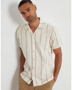 Threadbare Short-Sleeve Patterned Shirt - Grey