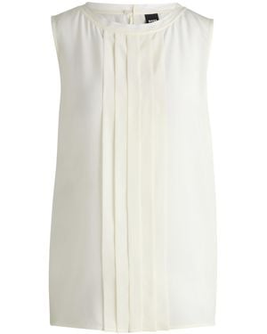 BOSS Bemiula Long Sleeve Long Blouse - White