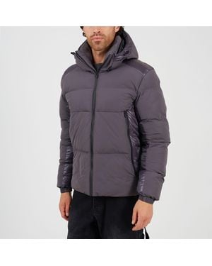 Brave Soul Padded Medium Puffer Jacket - Purple