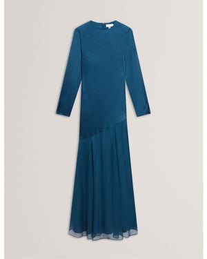 Ted Baker Long Sleeve Maxi Dress - Blue