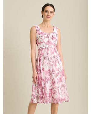Gina Bacconi Orla Chiffon Floral Dress - Pink