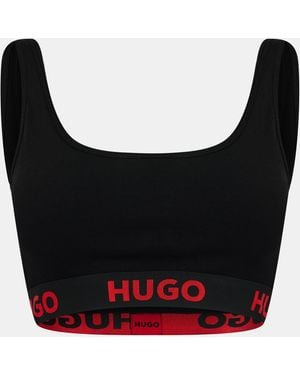 HUGO Sporty Logo Bralette - Black