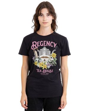 Bridgerton Regency Tea House T-Shirt - Black