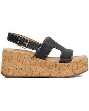 Dune Lo Kouper Platform Sandals 3 (36) - Blue