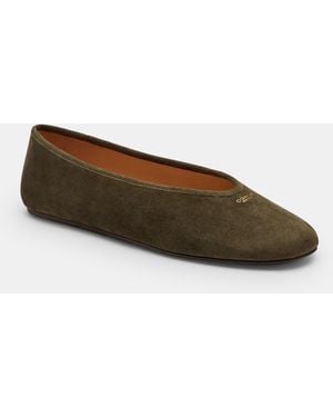 COACH Houston Ballet Flat Sandals - Green