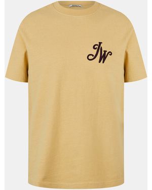 Jack Wills Jw Script Initial Regular Fit T-Shirt - Yellow