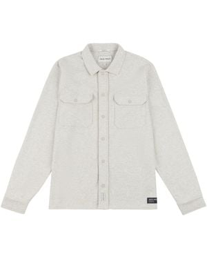 Jack Wills Pique Long Sleeve Relaxed Fit Overshirt - White