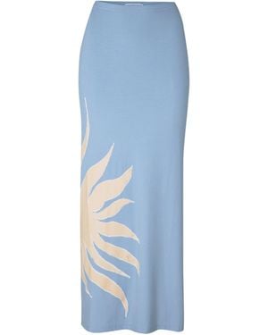 Never Fully Dressed Midi Skirt - Blue