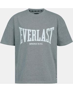 Everlast Graphic Cotton Short Sleeve Oversized Fit T-Shirt - Grey