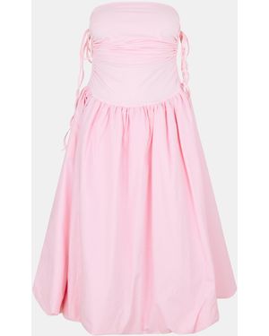 Amy Lynn Amy Lynn Alexa Shoulder Tie Ultra Mini Peplum Dress - Pink
