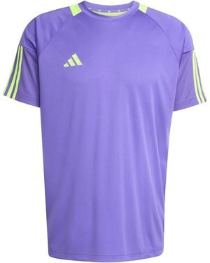 adidas Classic 3 Stripe Sereno T-Shirt - Purple