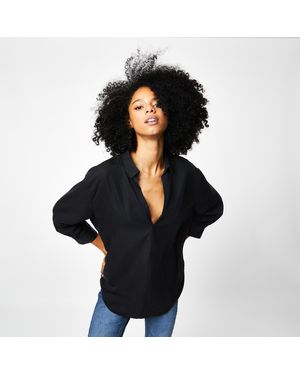 Jack Wills Southcote V Neck Blouse - Black
