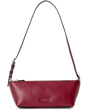 MICHAEL Michael Kors Laila Small East-West Coated Canvas Shoulder Bag - Red