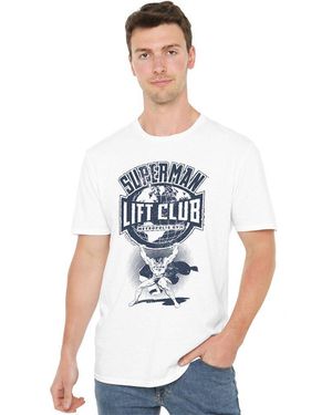 Dc Comics Superman Metropolis Gym Lift Club T-Shirt - White
