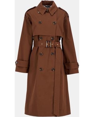 Barbour Aoife Showerproof Double-Breasted Long Sleeve Rain Anorak - Brown