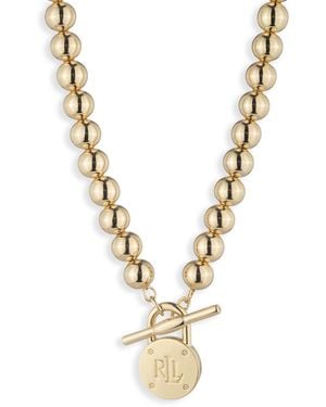 Ralph Lauren Lauren Ralph Lauren Padlock Logo Necklace - Brown