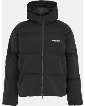 Represent Quilted Insulated Short Puffer Jacket - Black