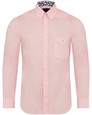 Eden Park Shirt With Floral Elbow Patches - Pink