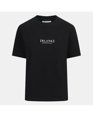 Blank Essentials Blank E Core Puff Print T-Shirt Ladies - Black