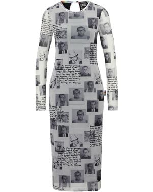 BOSS Keith Haring Graphic Stretch Bodycon Dress - Grey