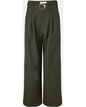 Ami Paris Wide Leg Trousers - Green