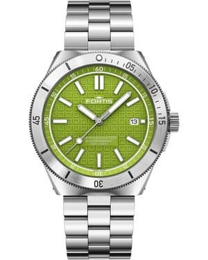 Fortis Marinemaster Automatic Stainless Steel 300M Water Resistant Auto Analogue Watch - Green