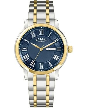 Rotary Heritage Two Tone Ss Bracelet Watch - Metallic