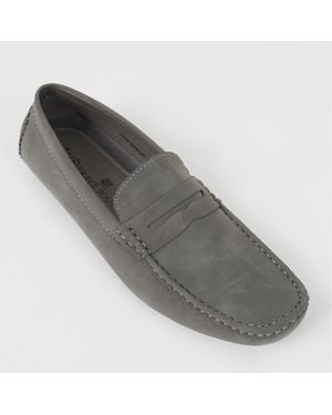 Brave Soul Faux Suede Plain Loafer - Grey