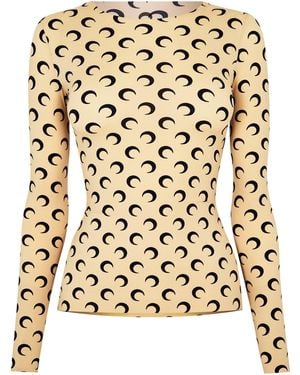 Marine Serre Recyled Moon Top - Yellow