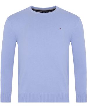 Eden Park Crew Cotton Jumper - Blue