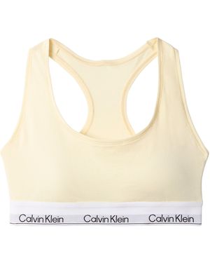 Calvin Klein Modern Cotton Logo Bralette - White