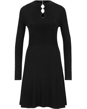BOSS Mini Viscose Knitted Jumper Dress - Black