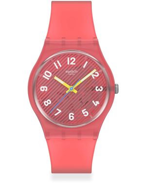 Swatch Essentials Analogue Quartz Watch - Pink