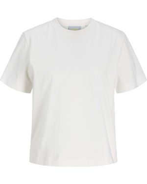 JJXX Sophia Boxy Short-Sleeve Cotton T-Shirt - White